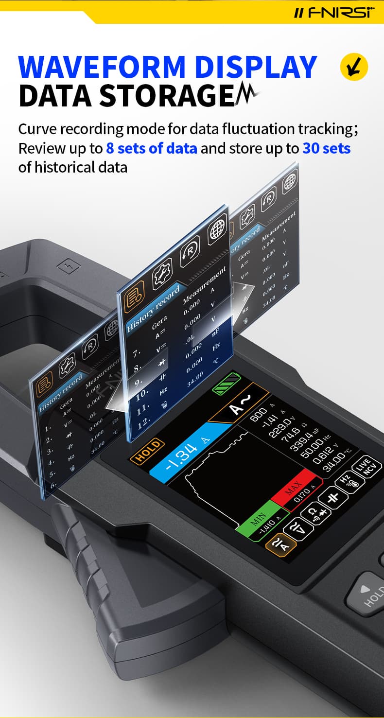 FNIRSI DMC-100 multimetr cęgowy, cyfrowy miernik pojemności, indukcyjności i rezystancji (LCR / RLC)