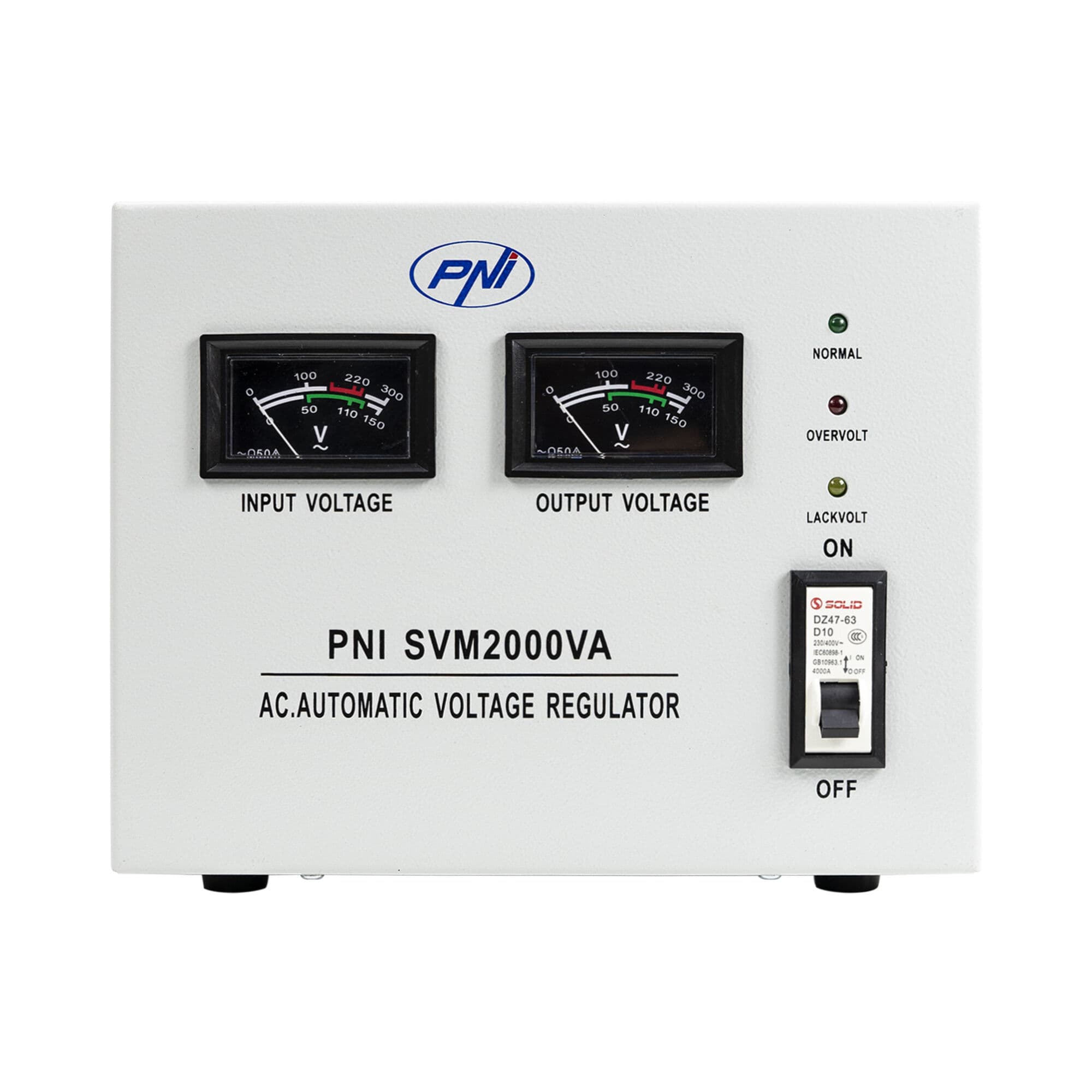 PNI SVM2000VA stabilizator napięcia AVR 2000VA / 1600W, 170÷260V / 230V, precyzja 3% serwo, czysty SINUS - np. do agregatu, pompy, pieca CO, serwera