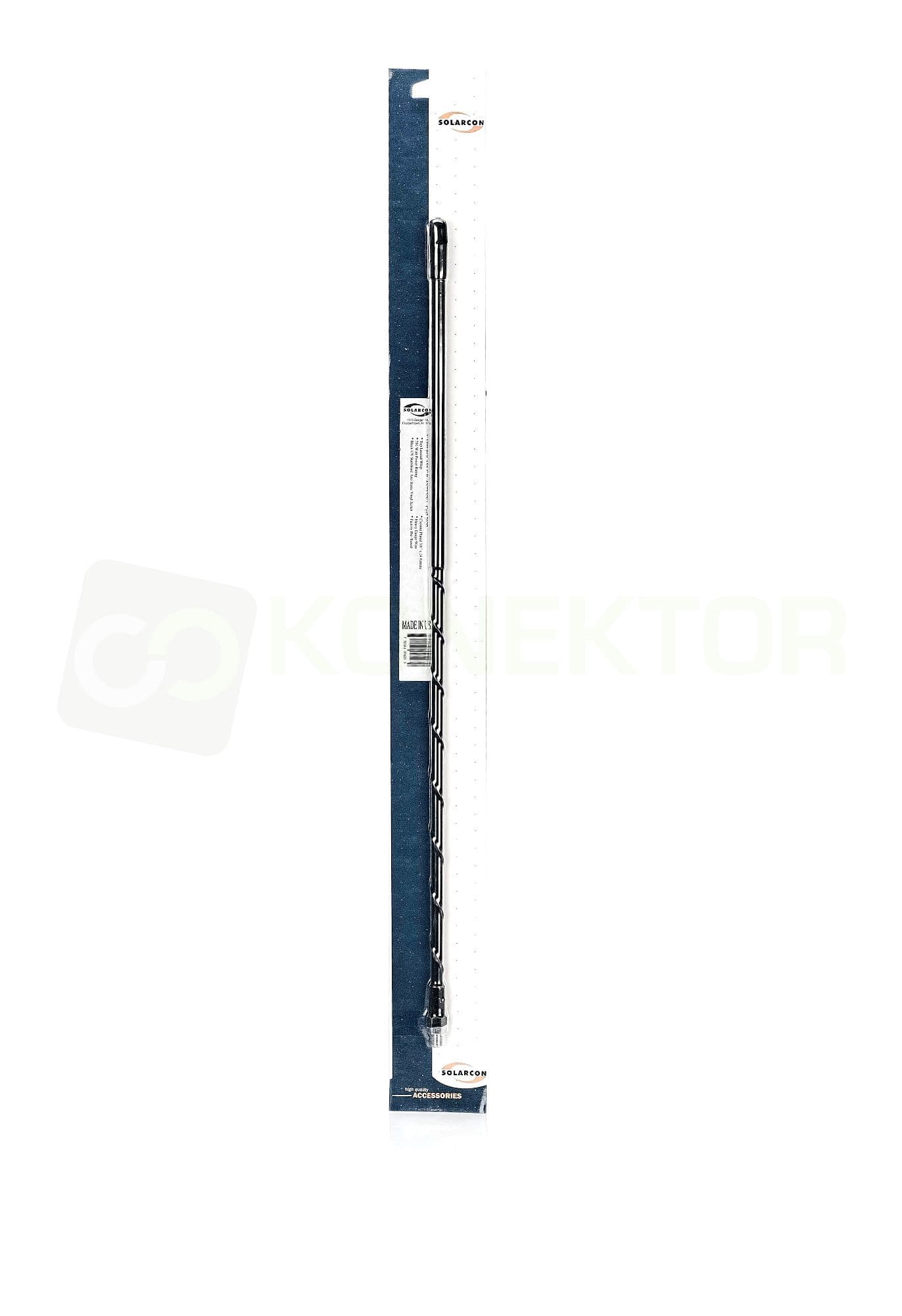Solarcon Prowler 202 Black Antena CB montażowa helikalna 60cm montaż 3/8 - TOP LOADED * Made in USA *