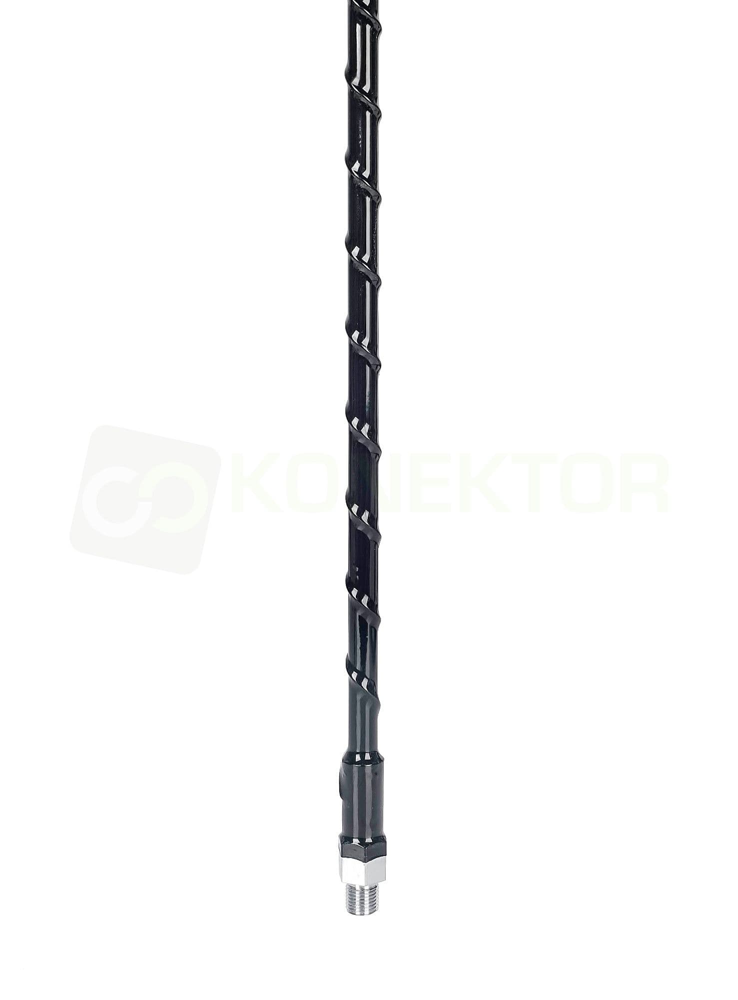 Solarcon Prowler 202 Black Antena CB montażowa helikalna 60cm montaż 3/8 - TOP LOADED * Made in USA *