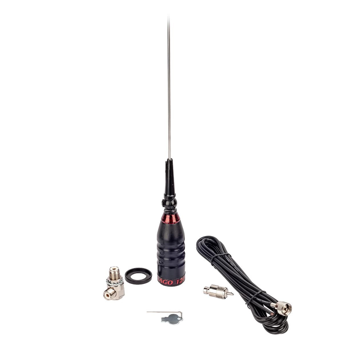 SUPER SANTIAGO 1200 Antena CB montażowa 191cm kabel 4,5m  - świetny zasięg odbioru i nadawania (odpowiednik Sirtel Santiago 1200)