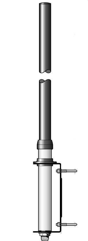 SIRIO THUNDER 27 dyskretna antena bazowa CB 1/4 fali (długość 96cm) np. na balkon