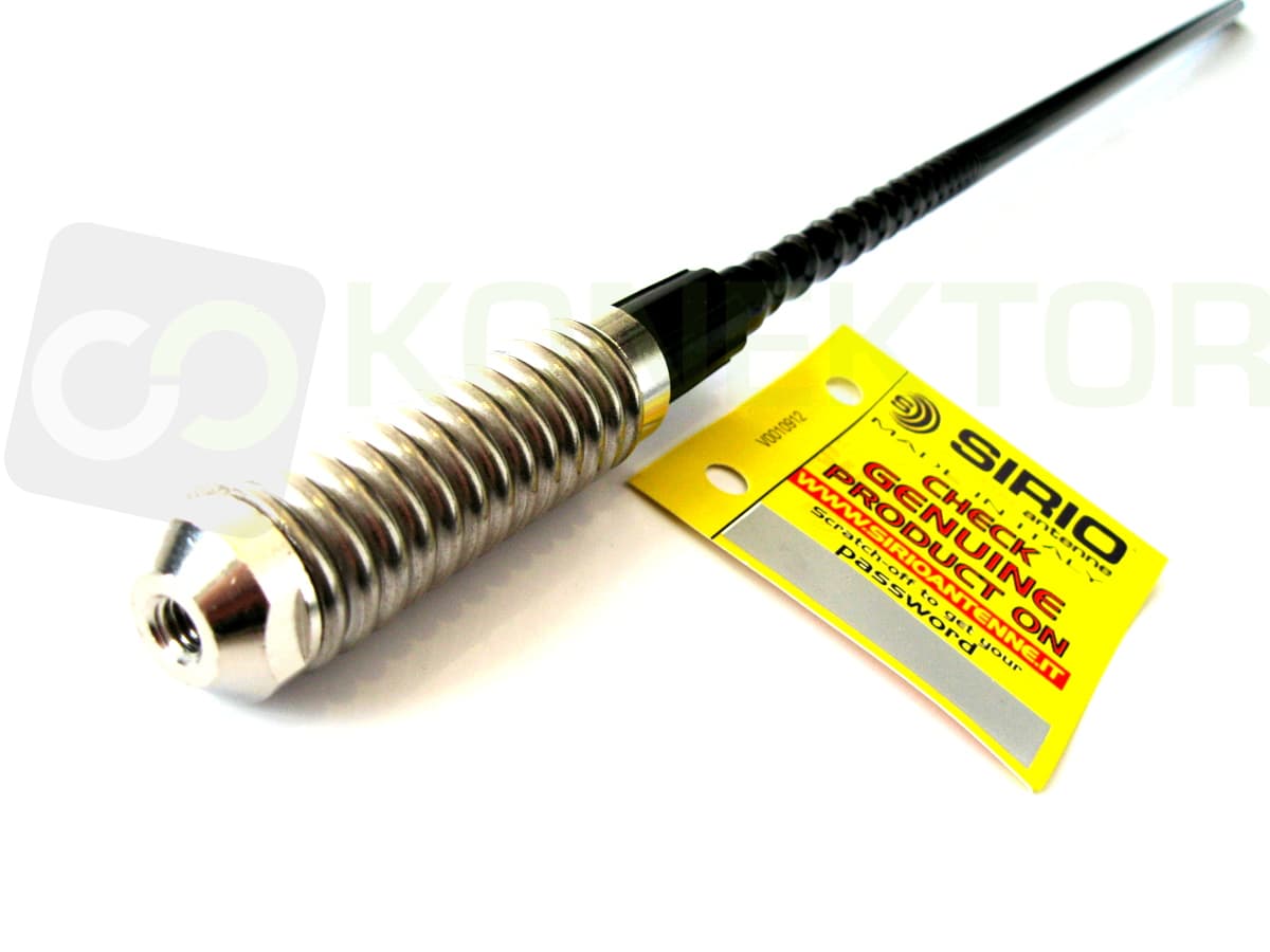 SIRIO T-3 27 radiator M6 Antena CB montażowa helikal 58cm gwint M6 np. VOLVO SCANIA MAN Mercedes Actros podstawa Pirat