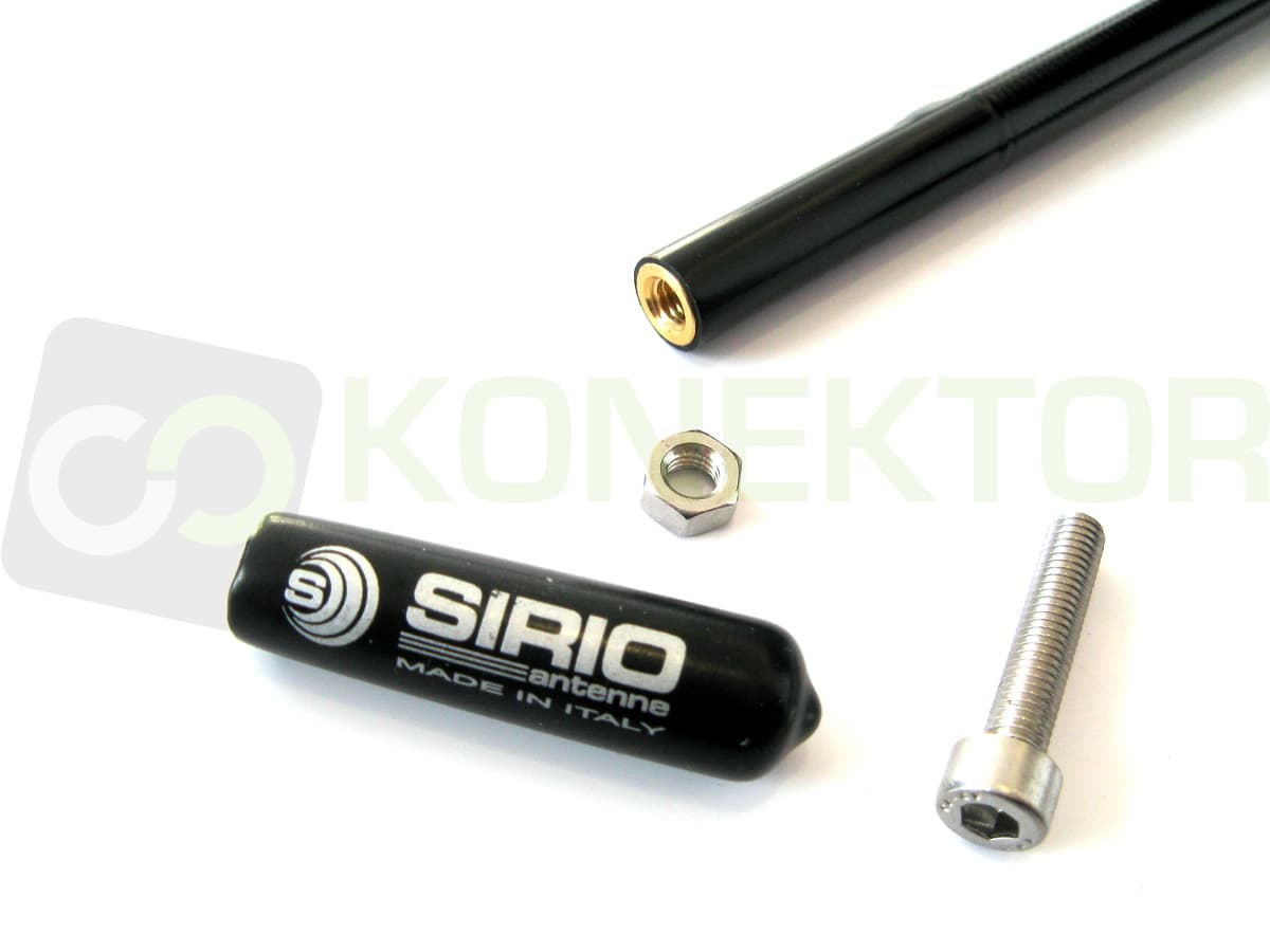 SIRIO T-3 27 radiator M6 Antena CB montażowa helikal 58cm gwint M6 np. VOLVO SCANIA MAN Mercedes Actros podstawa Pirat