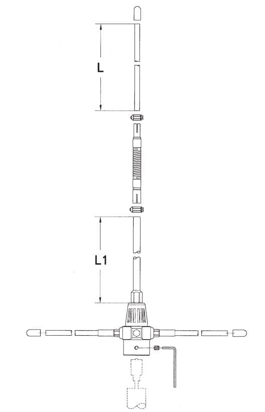 Sirio GP6-E antena bazowa VHF 2*5/8 fali długość 306cm (aluminiowa) GP6E np. policja, pogotowie, straż