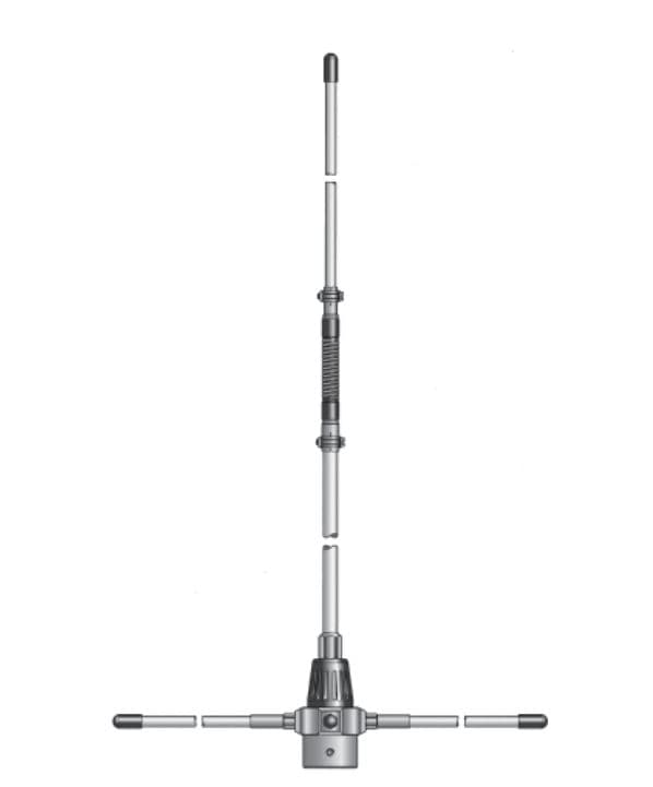 Sirio GP6-E antena bazowa VHF 2*5/8 fali długość 306cm (aluminiowa) GP6E np. policja, pogotowie, straż