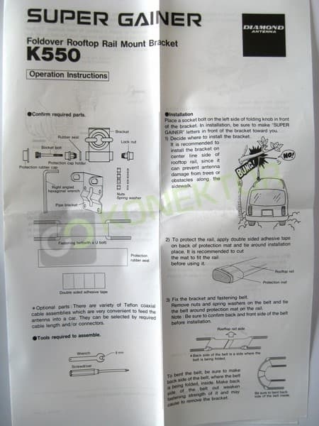 Diamond K550 SuperGainer (K-550) czarny uchwyt relingowy super wykonanie i design