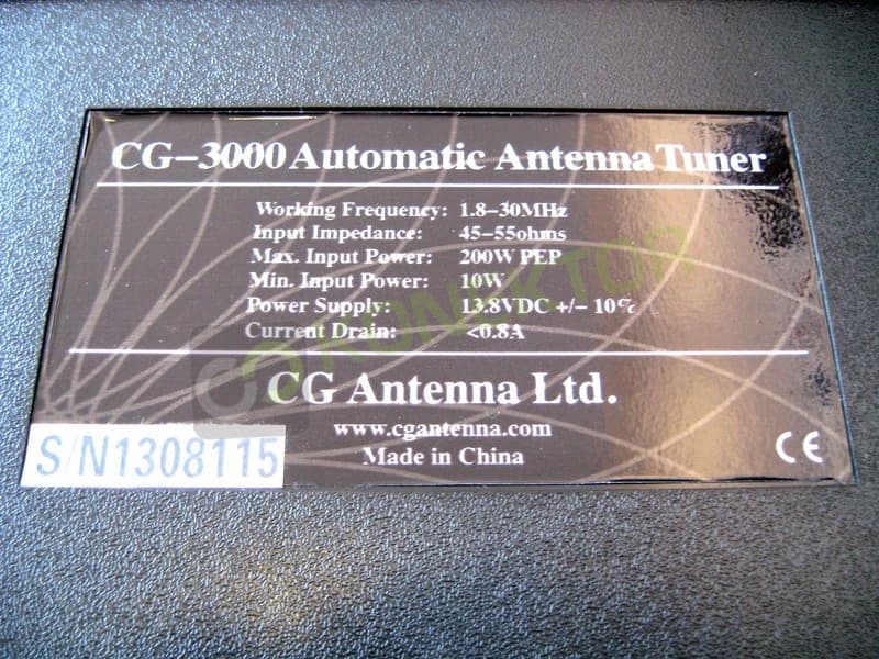 CG-3000 automatyczny tuner antenowy 1.8-30MHz (CG3000 CG 3000) skrzynka antenowa CG Antenna