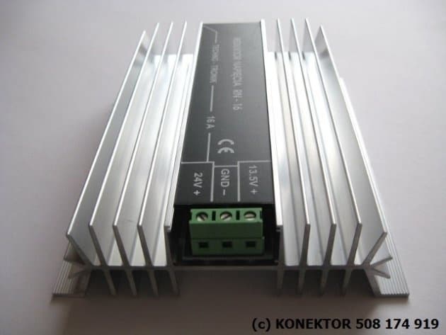 TECHNO-TRONIK RN-16 REDUKTOR NAPIĘCIA 24V/12V 16A przetwornica napięcia np. do CB radio, NAVI, radio samochodowe