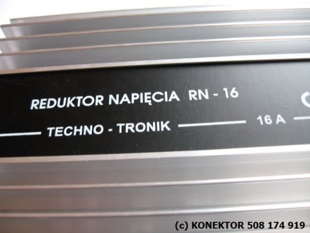 TECHNO-TRONIK RN-16 REDUKTOR NAPIĘCIA 24V/12V 16A przetwornica napięcia np. do CB radio, NAVI, radio samochodowe