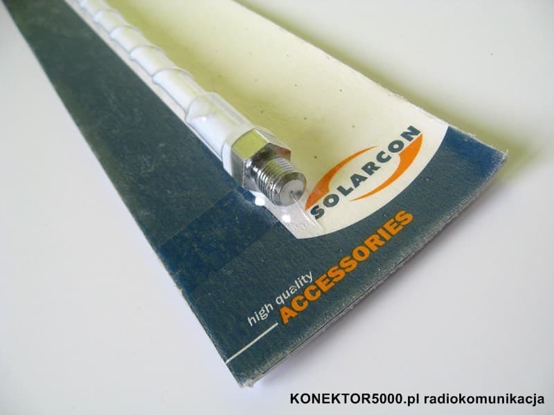 Solarcon Prowler 204 WHITE Antena CB montażowa helikalna 121cm montaż 3/8 - TOP LOADED * Made in USA *