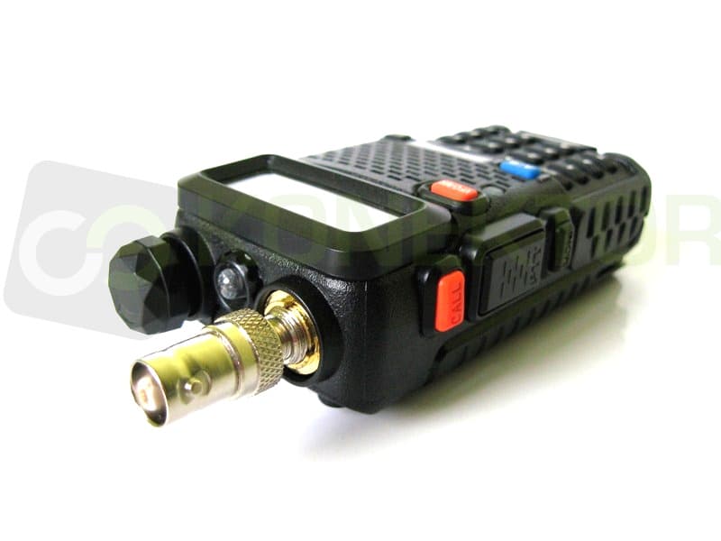 Adapter przejściówka SMA-F (żeńskie) / BNC do Baofeng UV-5R, UV-82, T-57, BF-888, UV-B5,UV-B6, Wouxun itp.