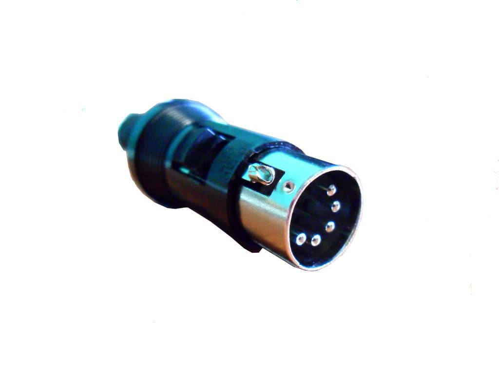 Wtyk mikrofonowy 5-PIN DIN (prosty) tzw. gramofonowy (np. do CB Onwa, Alan stare modele)