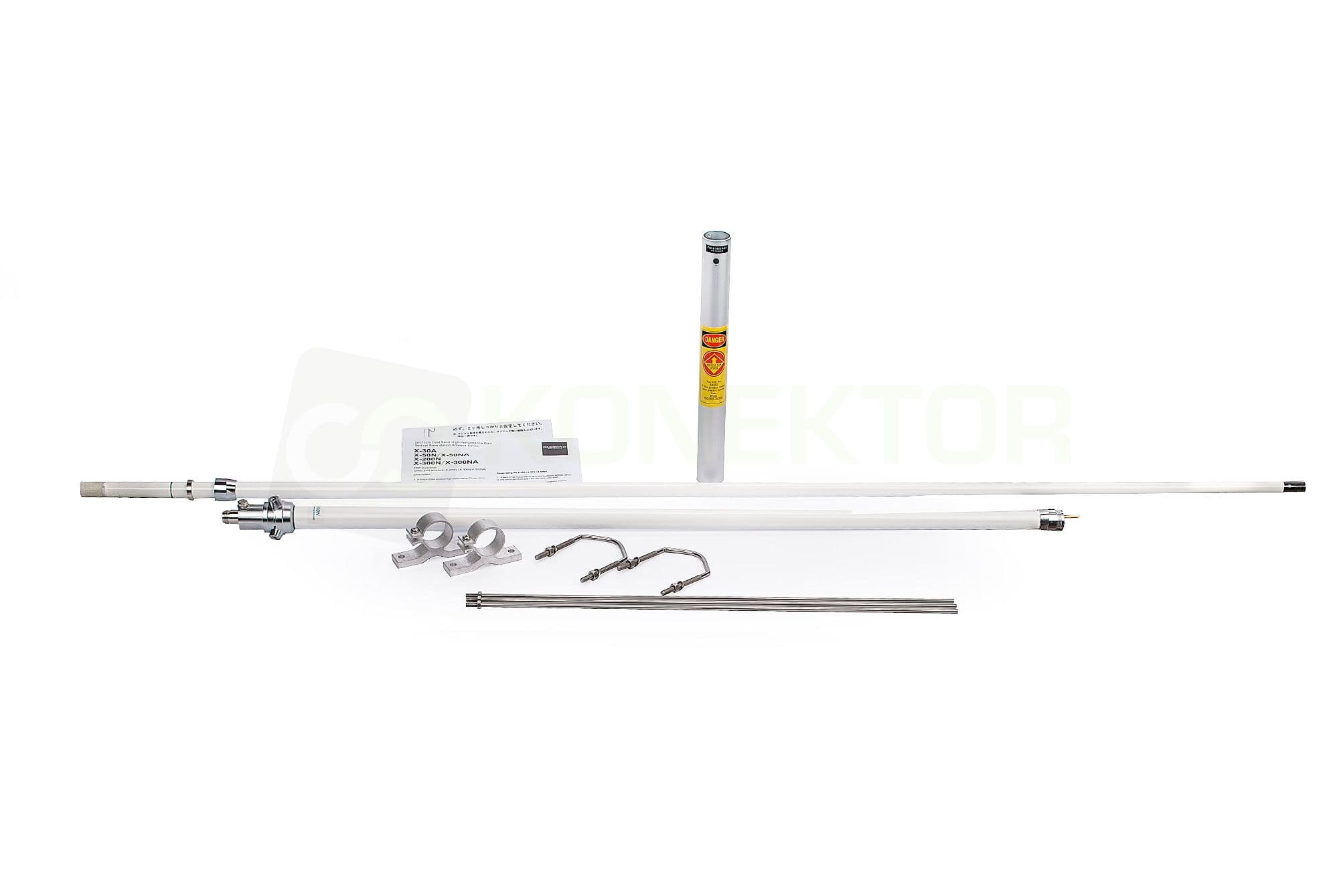 Diamond X200N antena pionowa VHF UHF pasma 2m/70cm długość 250cm (100% oryginał Diamond X-200-N Japan)