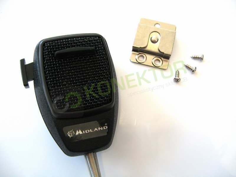 Midland MDL-NC mikrofon dynamiczny z układem noise cancelling + wieszak srebrny SUPERJAKOŚĆ np. do K-PO DX-5000, CRT 6900