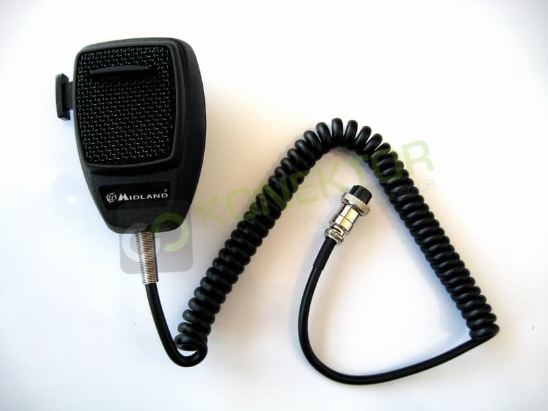 Midland MDL-NC mikrofon dynamiczny z układem noise cancelling + wieszak srebrny SUPERJAKOŚĆ np. do K-PO DX-5000, CRT 6900