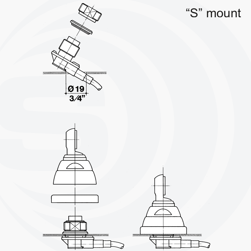 Sirio SMA 55-550 S Antena montażowa VHF/UHF dostrajana 55-550MHz długość do 136cm