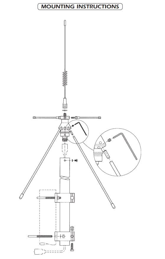 SIRIO SD-3000N gniazdo N Antena szerokopasmowa do skanera / SDR 300-3000MHz + nadawanie pasma 70cm, 33cm, 23cm, 13cm - np. do Hack RF