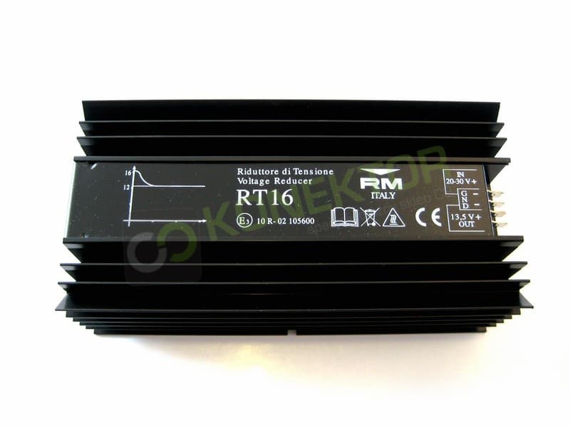 RM RT-16 REDUKTOR NAPIĘCIA 24V/12V 16A 220W przetwornica napięcia np. do CB radio, NAVI, lodówka