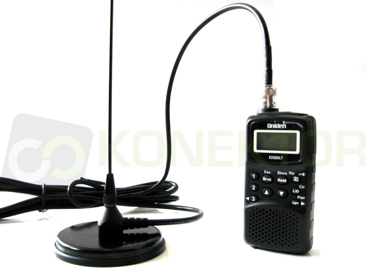 Nagoya UT-308 BNC 55cm Antena samochodowa  VHF/UHF do duobandera, skanera (np. UNIDEN) mocny magnes
