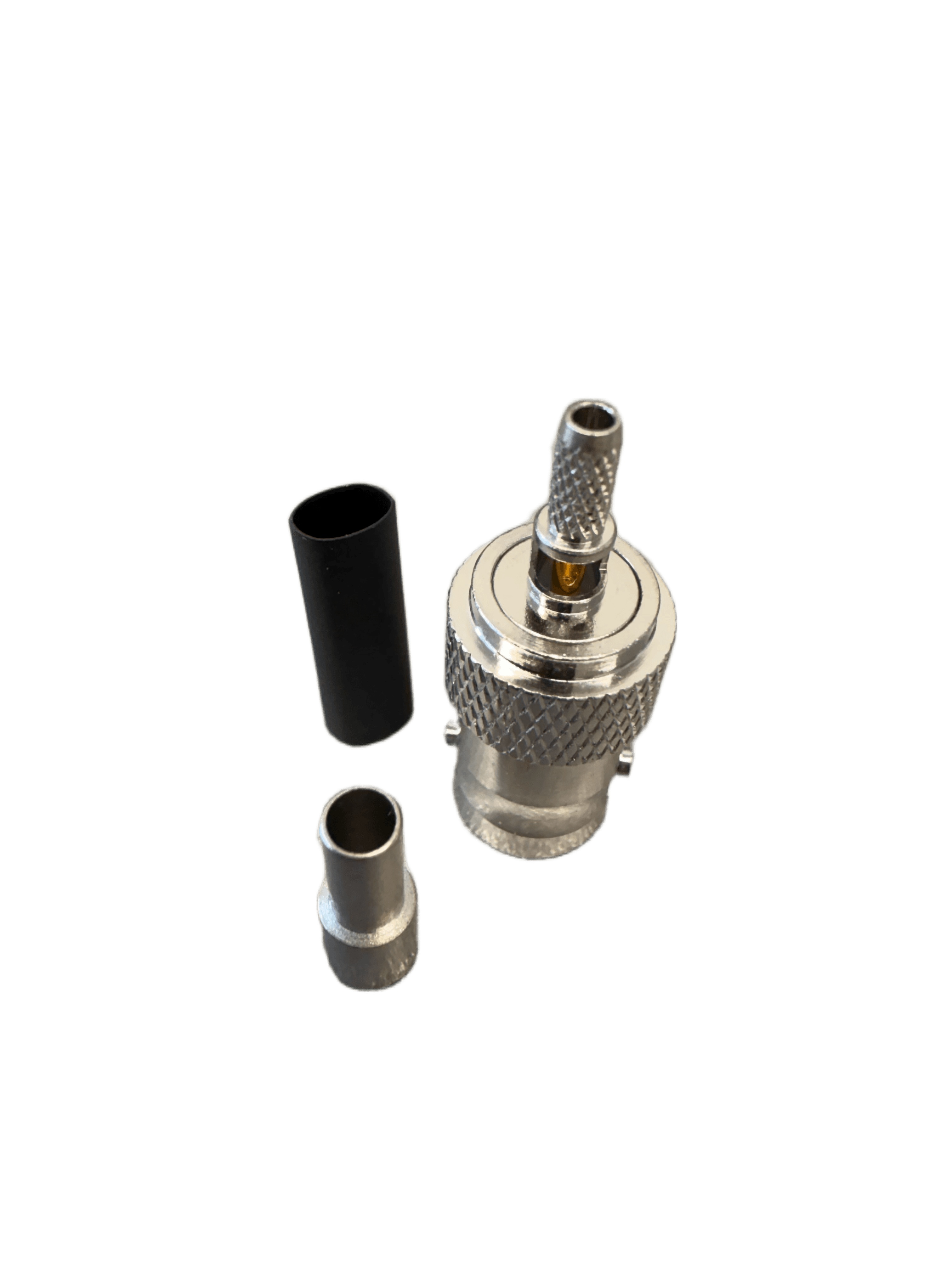 Gniazdo BNC zaciskane na cienki kabel RG-174, RG-316, TFL-316 PTFE/Gold RADIORA (złącze BNC żeńskie do montażu na przewód)