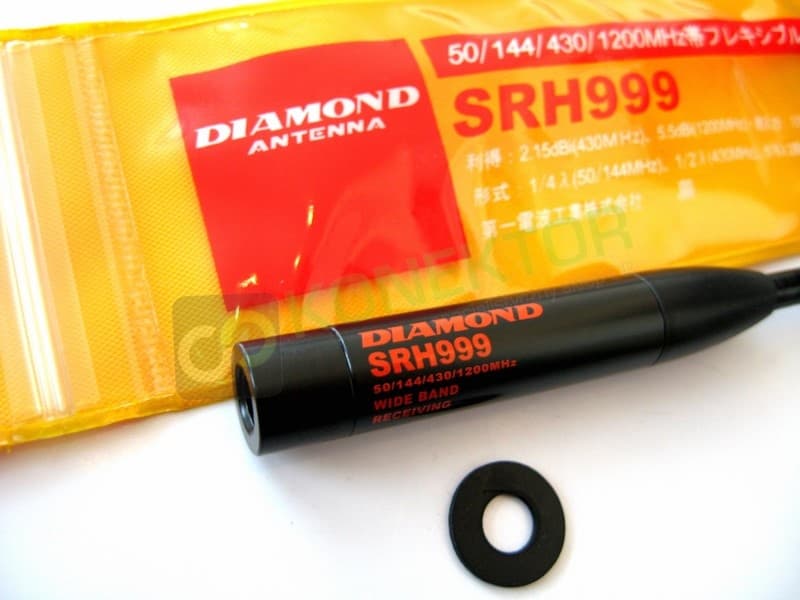 Diamond SRH999 SMA-M 50cm Antena quadband 50/144/430/1200MHz do duobanderów, skanerów np. do Wouxun KG-UV8D, Baofeng UV-3R, Icom R6, AOR MINI