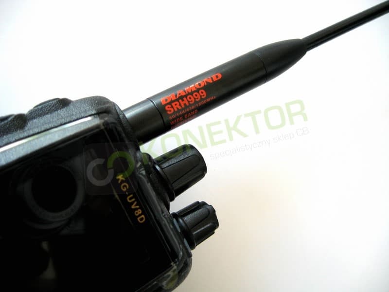 Diamond SRH999 SMA-M 50cm Antena quadband 50/144/430/1200MHz do duobanderów, skanerów np. do Wouxun KG-UV8D, Baofeng UV-3R, Icom R6, AOR MINI