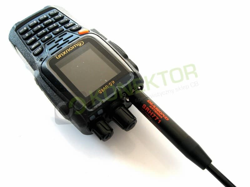 Diamond SRH771 SMA-M 40cm skuteczna antena do duobanderów VHF UHF, skanerów np. do Wouxun KG-UV8D, KG-UV9D, Icom IC-R6, RTL-SDR, Hack RF