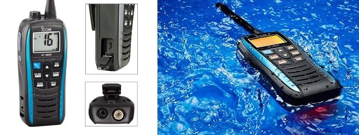 Icom IC-M25 EURO Marine Blue (następca M23) ręczny radiotelefon morski / jachtowy WODOODPORNY IPX7, pływający, moc 5W Made in Japan