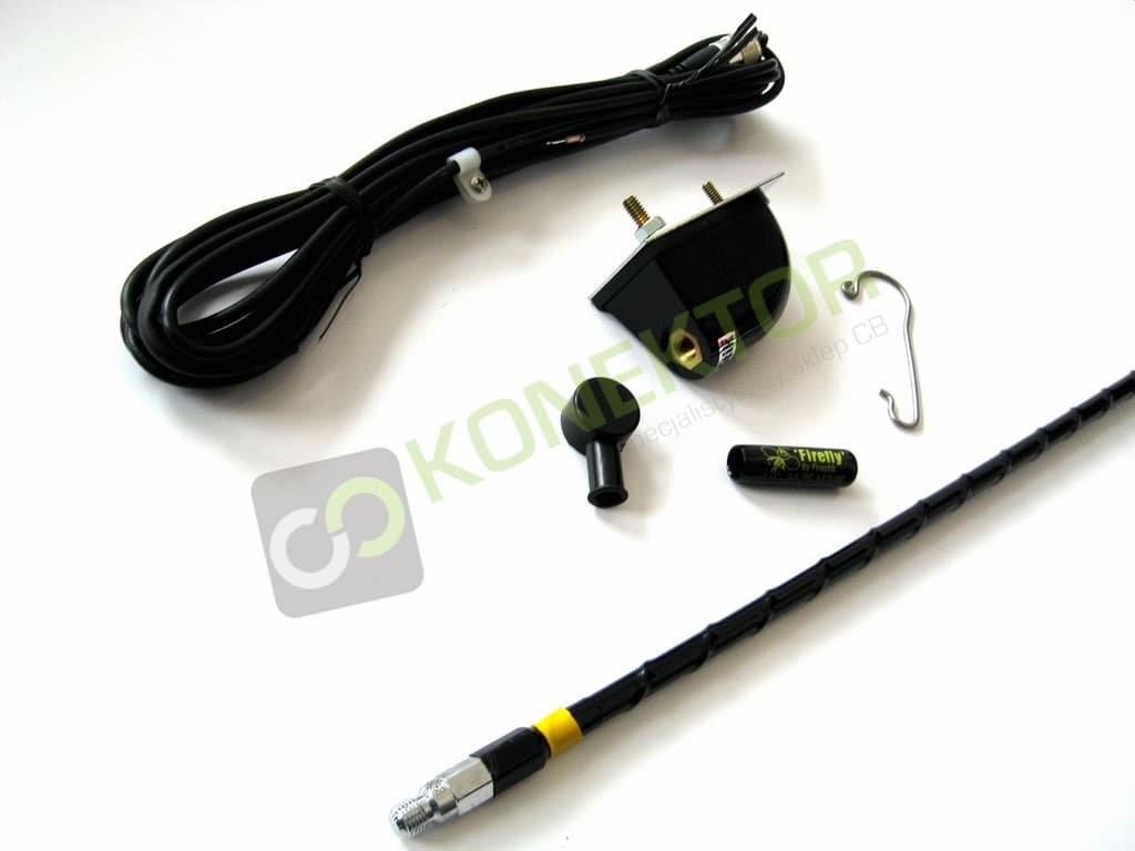 FireStik LG-3 antena CB helikalna 95cm TOP LOADED bezmasowa - antena CB do kampera, ciężarówki itp. montaż w tworzywie