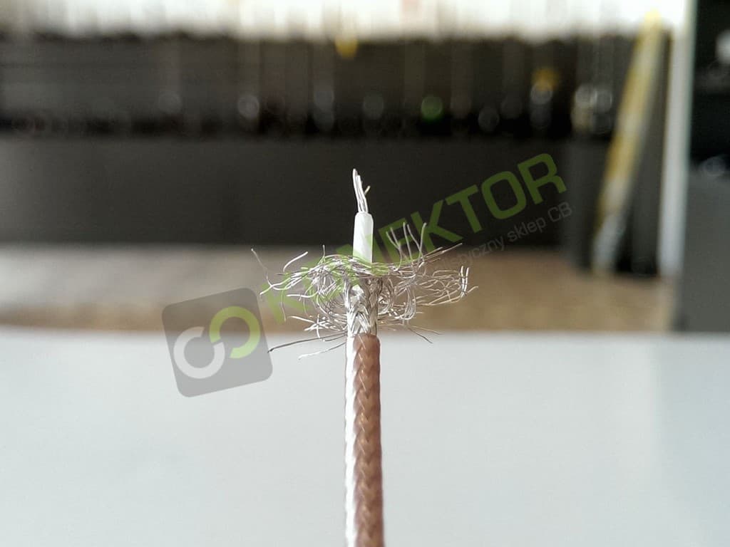 Nagoya TFL-316 supercienki kabel koncentryczny 50 Ohm średnica 2.35mm, osłona teflonowa (RG-316)