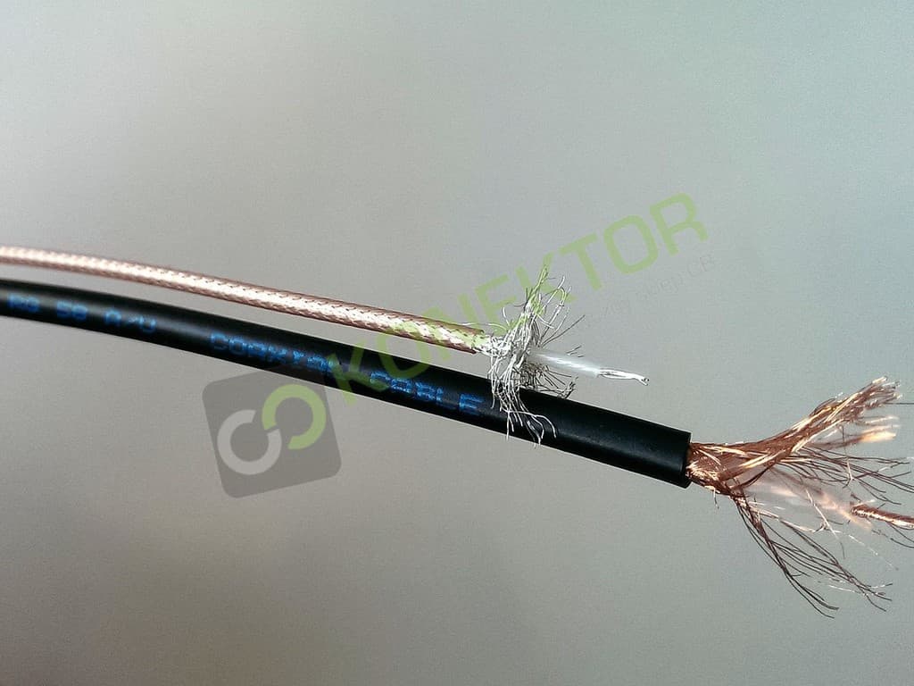 Nagoya TFL-316 supercienki kabel koncentryczny 50 Ohm średnica 2.35mm, osłona teflonowa (RG-316)