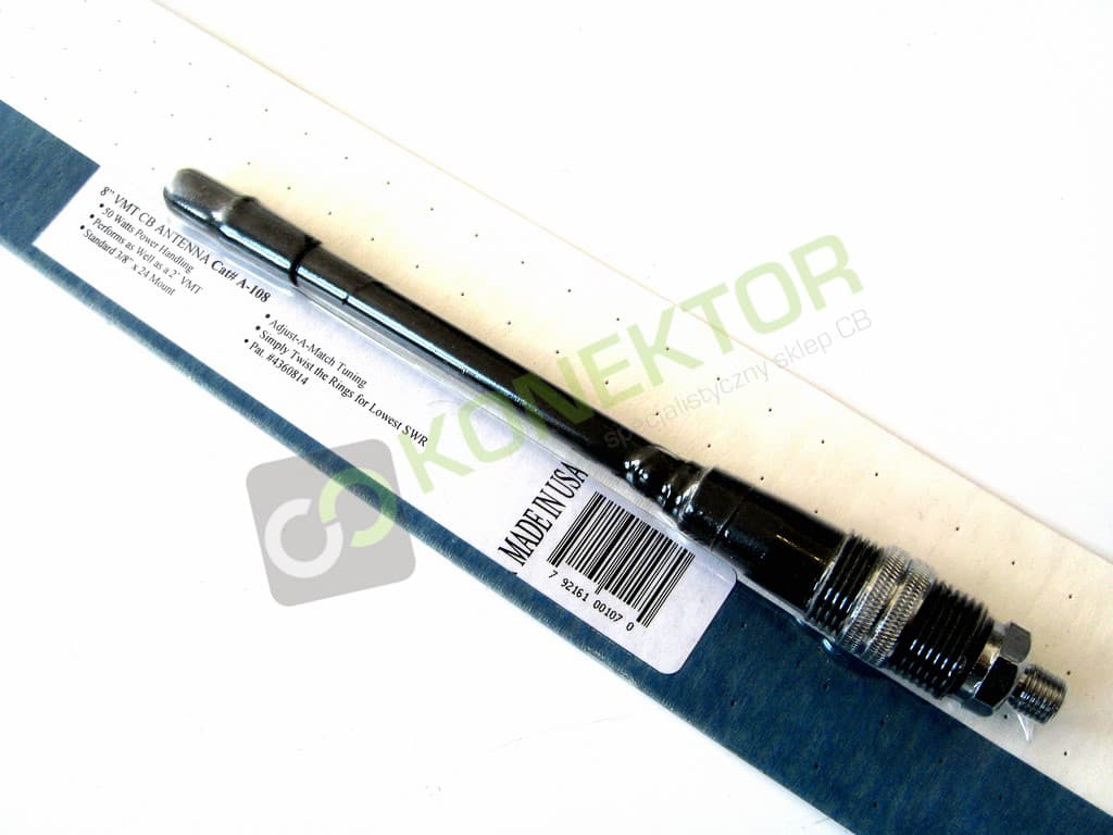 Solarcon A-108 najkrótsza dyskretna antena CB 21cm (do montażu)