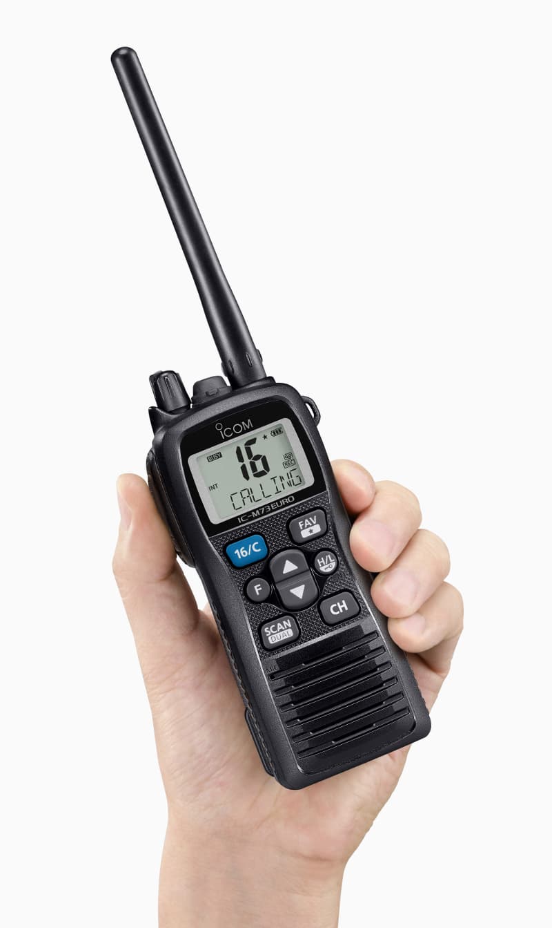 Icom IC-M73 EURO Plus ręczny radiotelefon morski / jachtowy NAGRYWANIE, WODOODPORNY IPX8, moc 6W Made in Japan