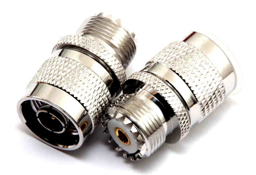 Adapter przejściówka gniazdo UHF (SO-239) / wtyk N  PTFE/GOLD  # KONEKTOR PRO #