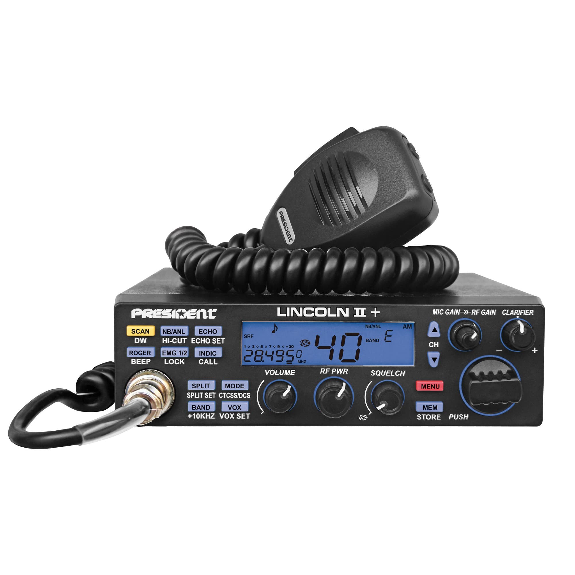 President Lincoln II + ASC V4 AM/FM/SSB 35W radiotelefon amatorski 10/12m