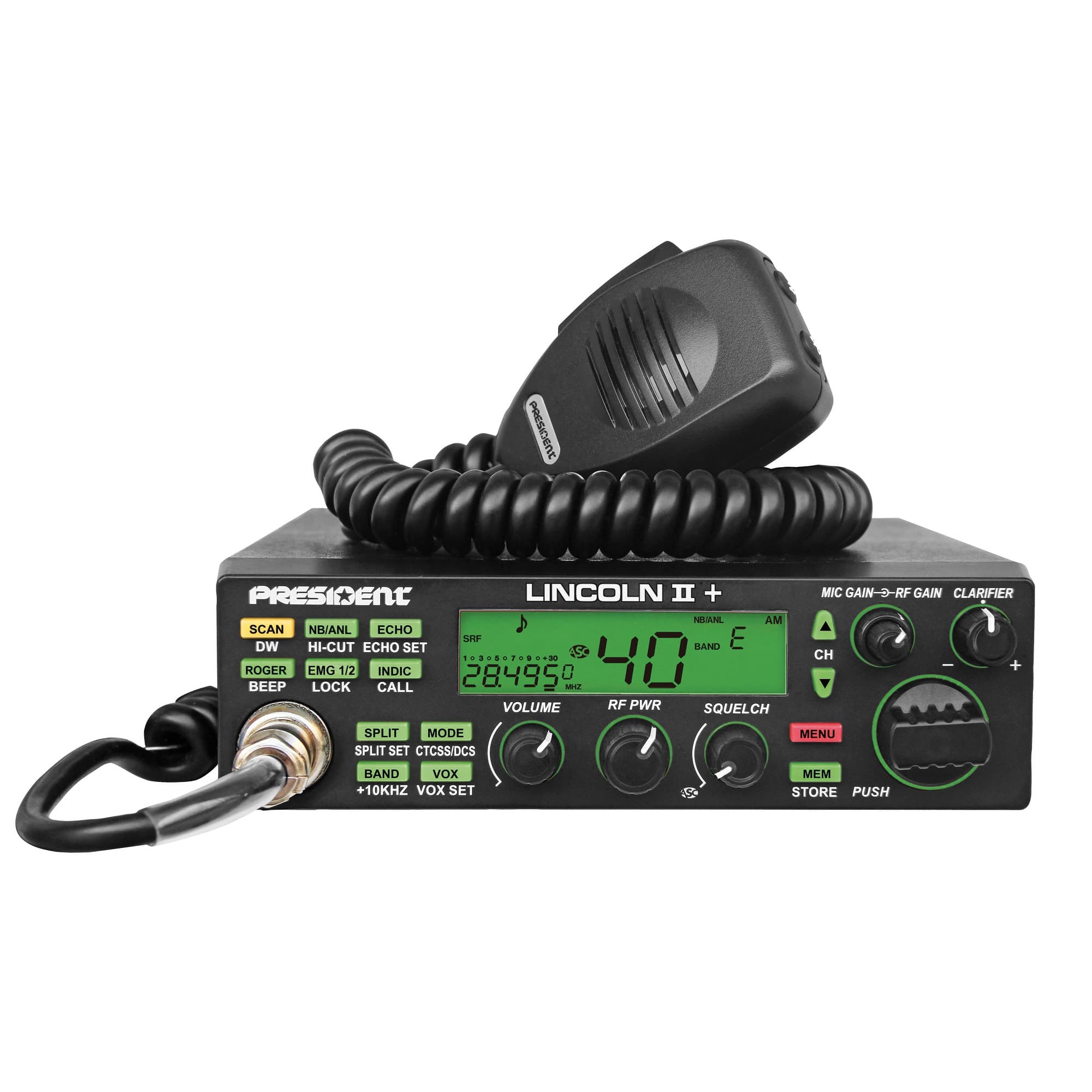 President Lincoln II + ASC V4 AM/FM/SSB 35W radiotelefon amatorski 10/12m
