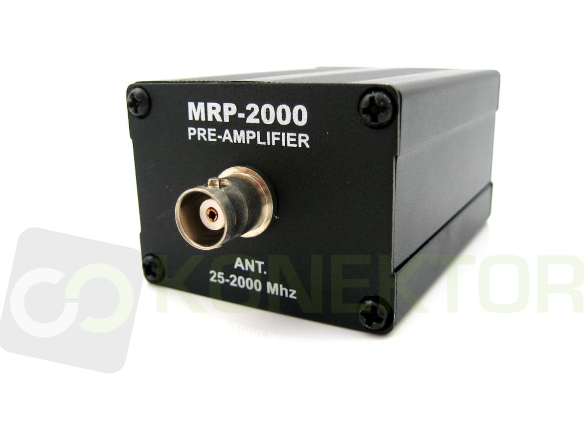 Przedwzmacniacz do skanera 6-20dB Moonraker MRP-2000 25-2000MHz bardzo prosty w montażu, złącza BNC