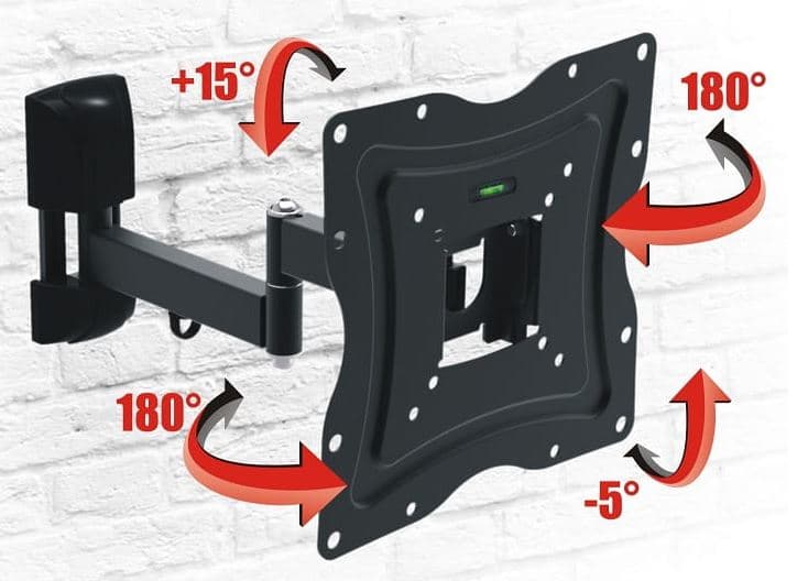 UCHWYT TV 13"-42" OPTICUM FLEXI DUO, nachylenie do 15st. kąt obrotu do 180st., VESA 200x200 maks. LCD/LED/PLAZMA/monitory