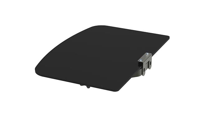 Szklana półka 30x25cm kolor czarny, elegancki wygląd - OPTICUM