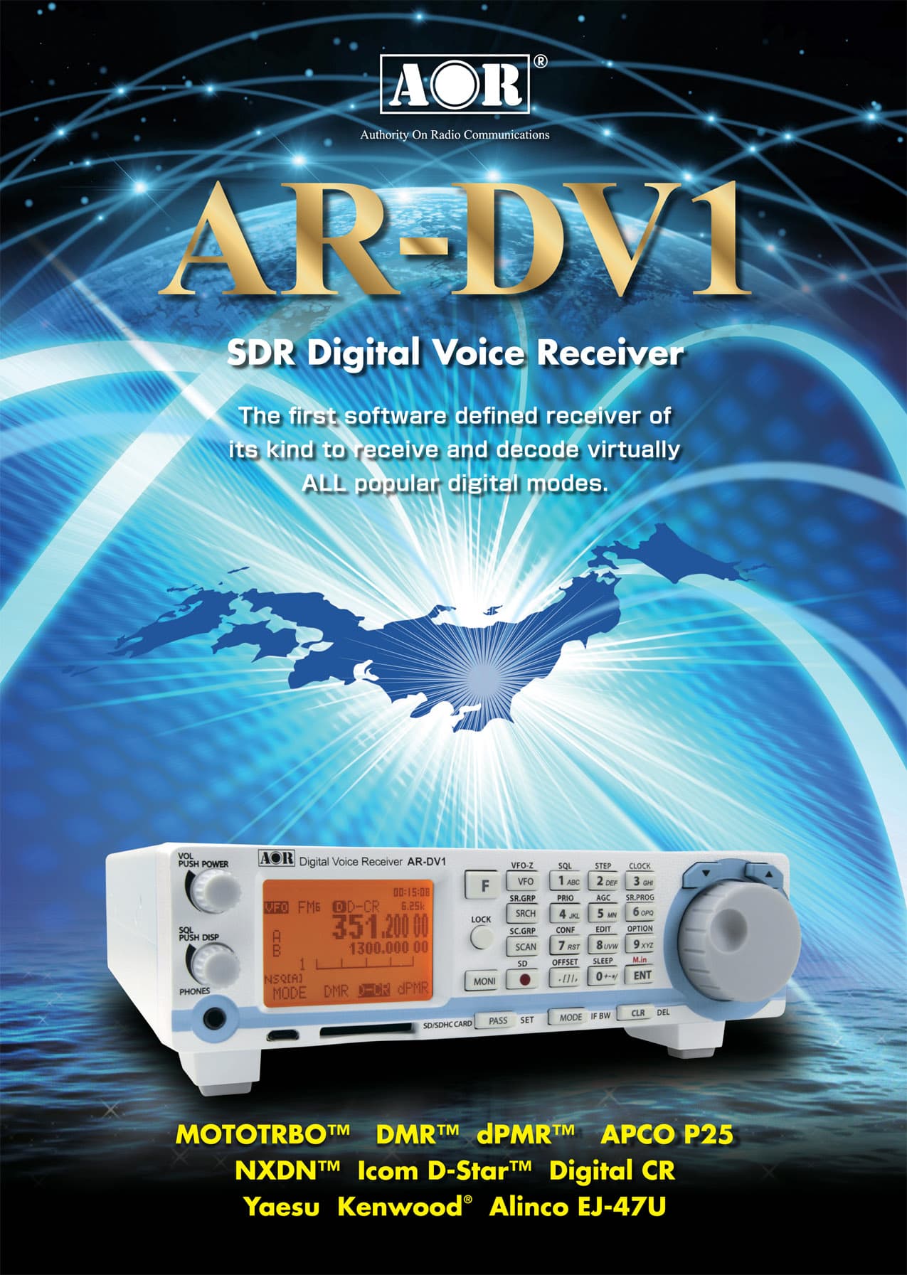 AOR AR-DV1 cyfrowy skaner szerokopasmowy do 1300MHz odbiornik Made in Japan POLSKA INSTRUKCJA