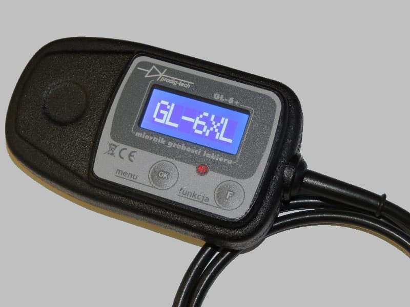 Prodig Tech GL-6XL miernik grubości lakieru z sondą na przewodzie (do stali i aluminium) + asystent pomiaru LED/AUDIO - Łódź, Zbąszyńska 2 # grubościomierz lakieru #