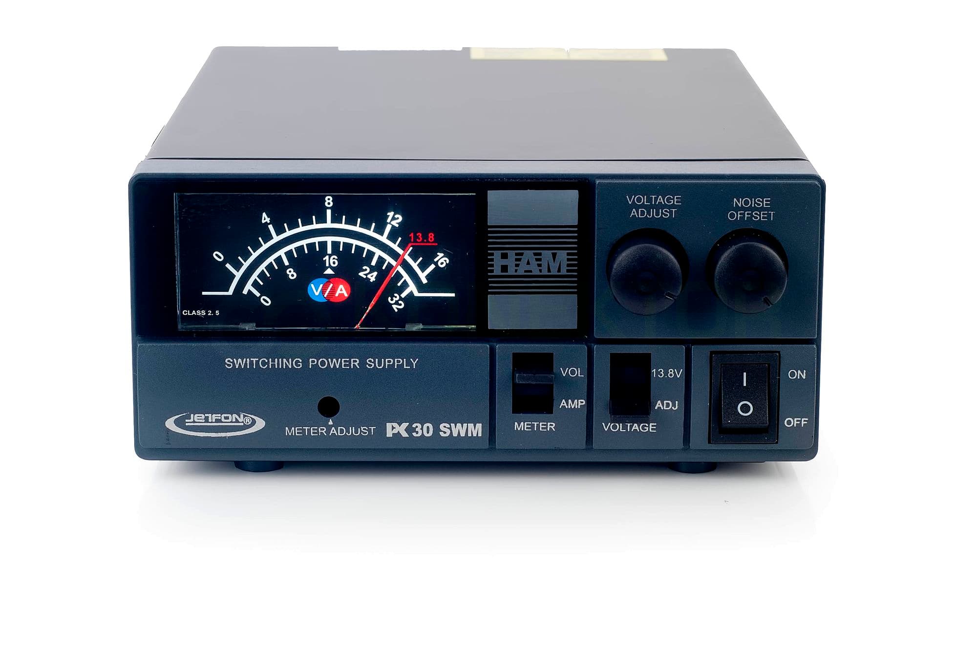Jetfon PC-30 SWM kompaktowy zasilacz impulsowy 30A wskaźniki, regulacja napięcia 9-15V
