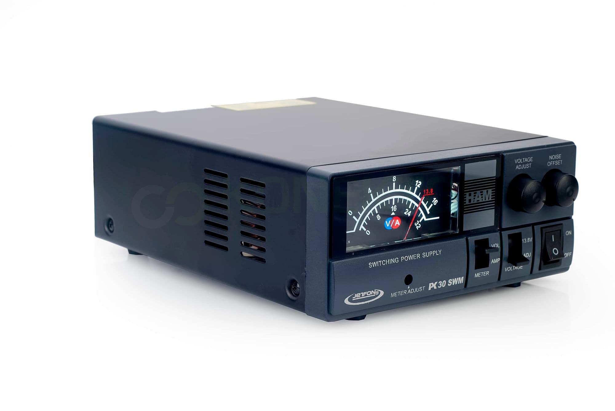 Jetfon PC-30 SWM kompaktowy zasilacz impulsowy 30A wskaźniki, regulacja napięcia 9-15V