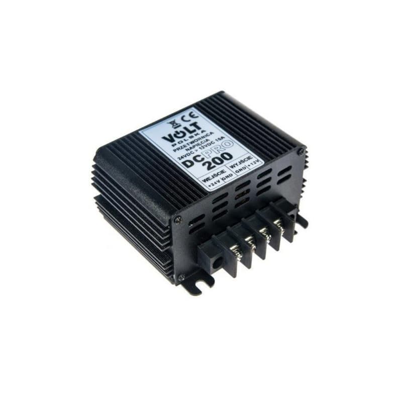 VOLT DC PRO-200 REDUKTOR NAPIĘCIA 24V/12V 15A - 200W przetwornica napięcia np. do CB radio, NAVI, radio samochodowe