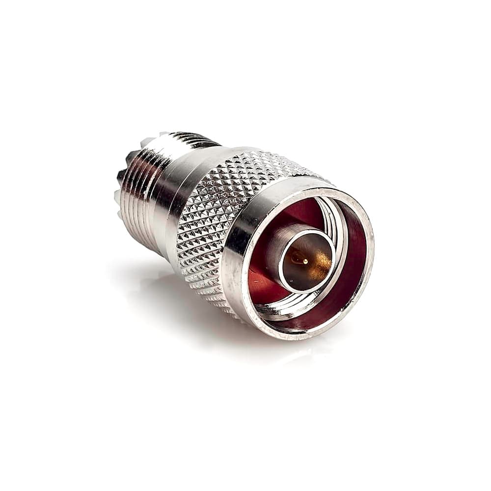 Adapter przejściówka gniazdo UHF (SO-239) / wtyk N - RADIORA PTFE/Gold