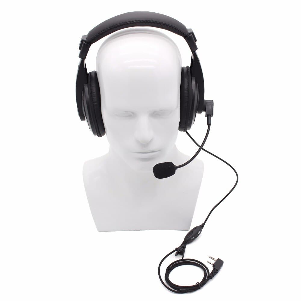 HEADSET (mikrofon na pałąku, słuchawki nauszne) wtyk K 2-pin Kenwood, Baofeng, Wouxun, TYT, Intek itp. - Radiora MIC-KEN3