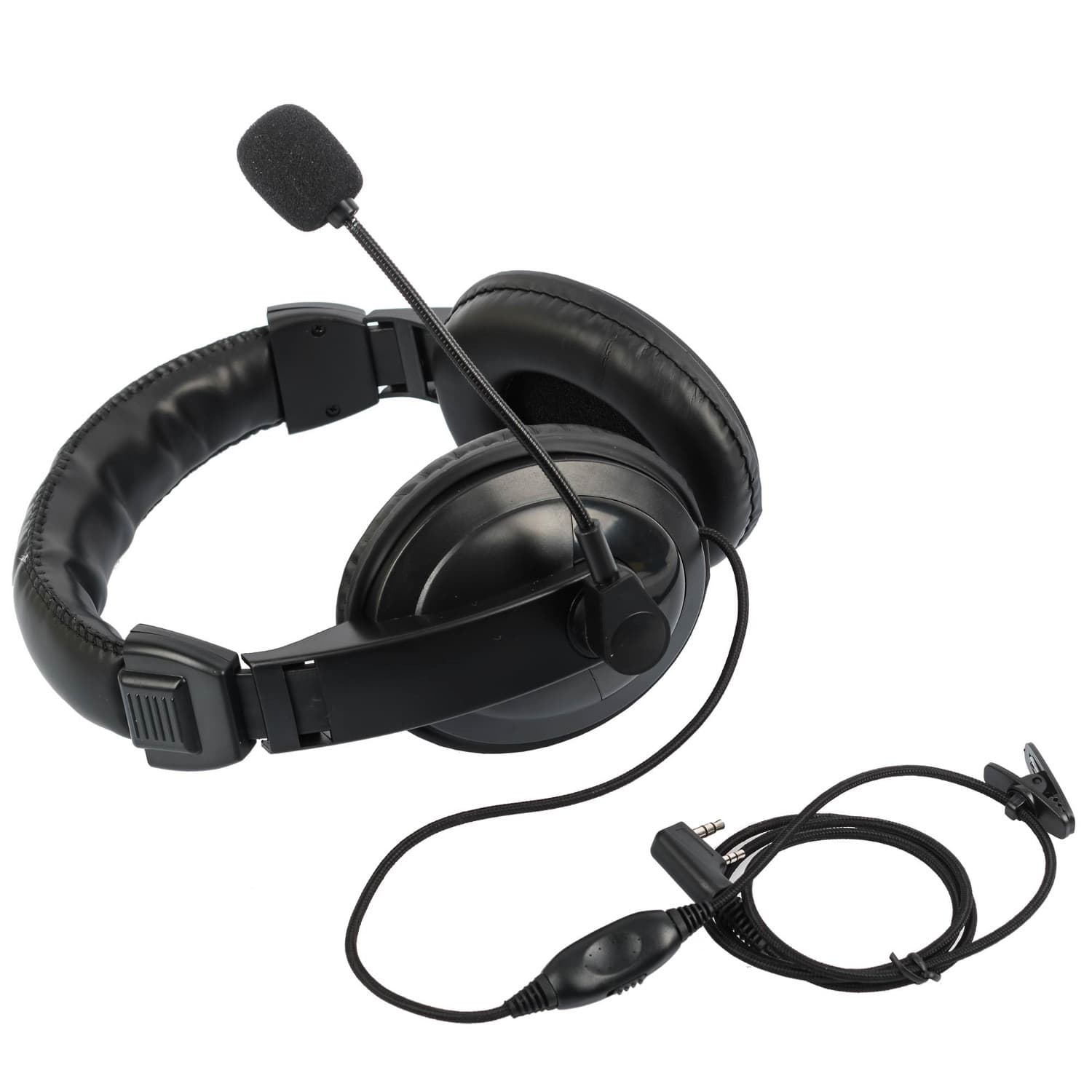 HEADSET (mikrofon na pałąku, słuchawki nauszne) wtyk K 2-pin Kenwood, Baofeng, Wouxun, TYT, Intek itp. - Radiora MIC-KEN3