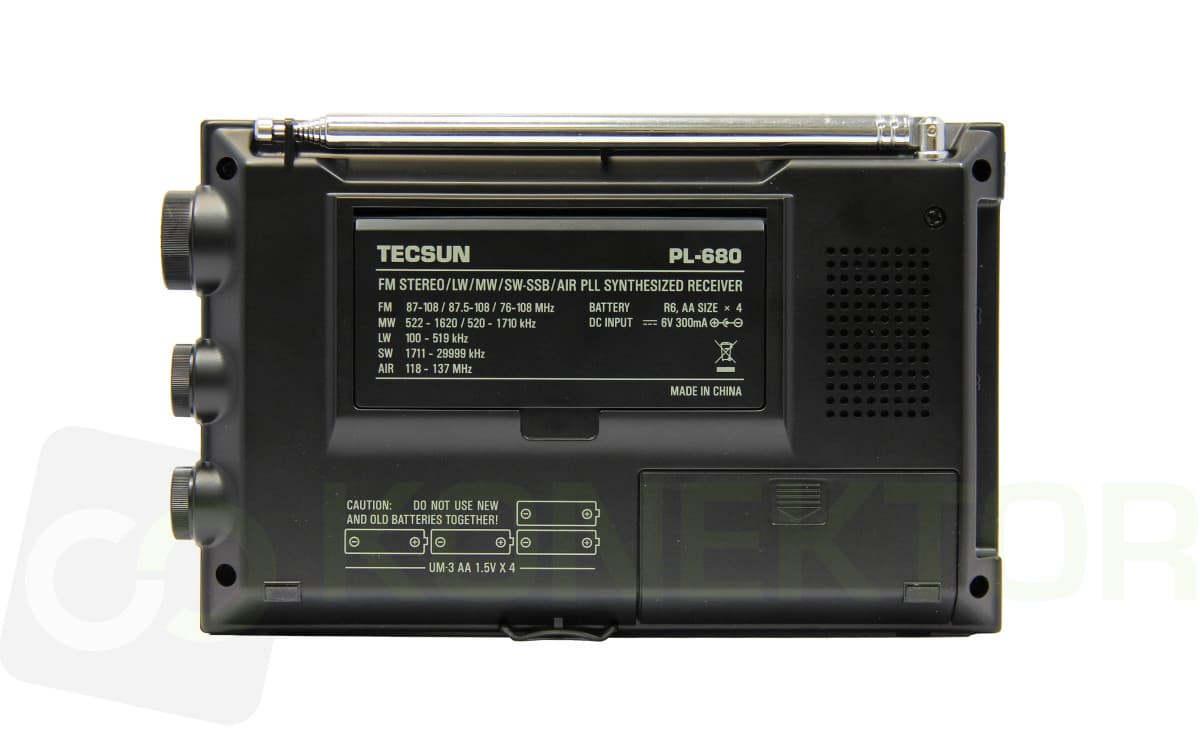 TECSUN PL-680 odbiornik globalny z SSB, podwójna przemiana - FM Stereo/MW/LW/SW, AIRBAND, odsłuch CB/KF