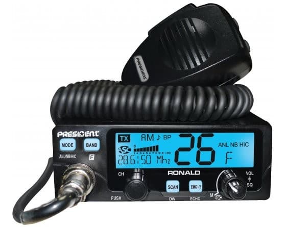 PRESIDENT RONALD AM/FM 50W radiotelefon amatorski na pasmo 10m (możliwość rozblokowania na CB)